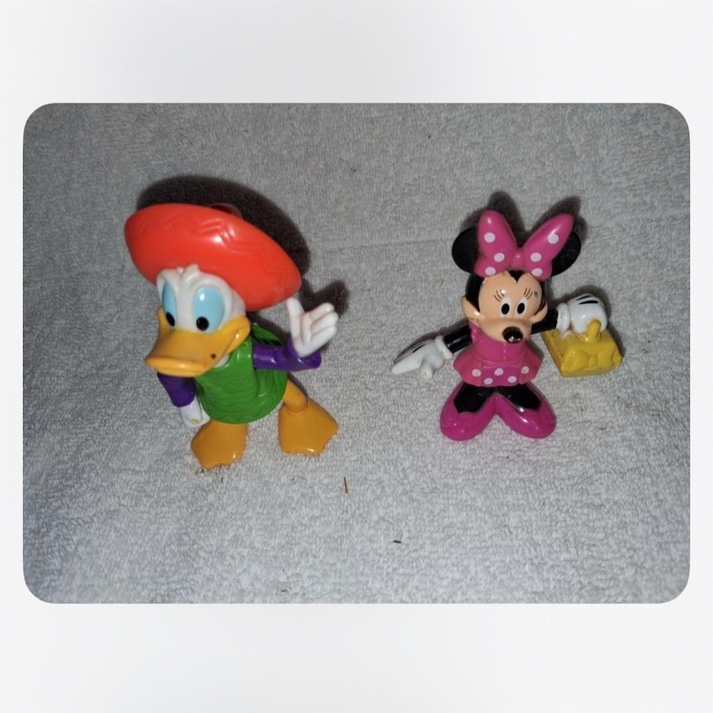 Vintage Disney Epcot Minnie Mouse & Donald Duck Figures